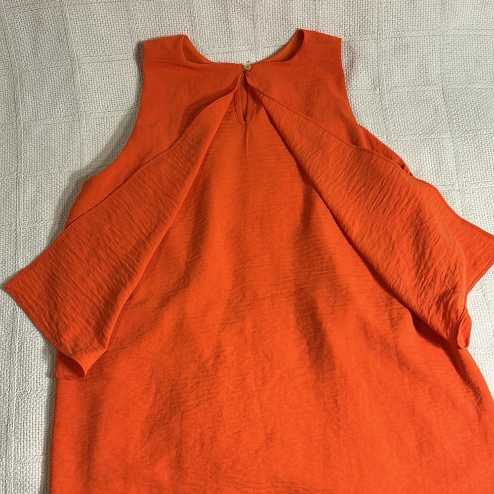 Cato Sleeveless Orange Layered Top - Picture 10 of 10